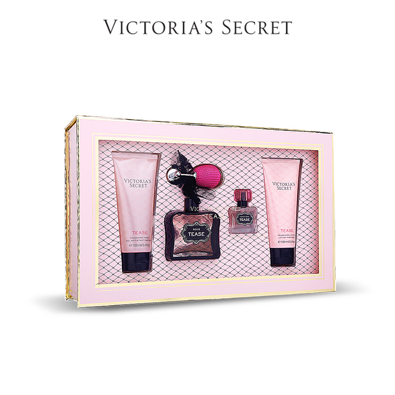 维多利亚的秘密 黑色诱惑香水系列双开门式礼盒4件套