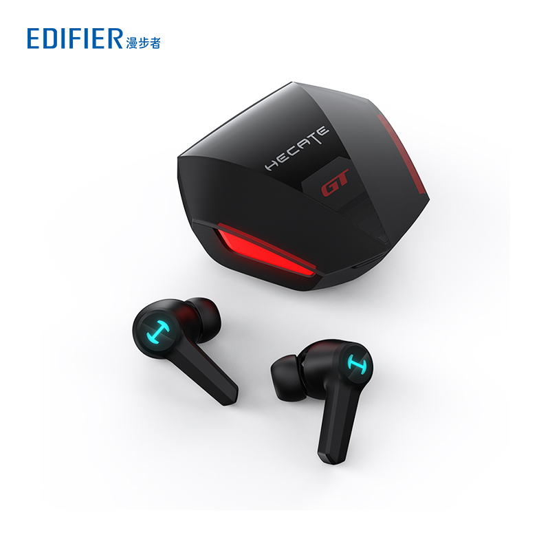 EDIFIER/漫步者 GT4真無線藍牙耳機游戲電競雙耳單耳立體聲降噪高音質居家戶外跑步超長續航隨身攜帶超低延遲