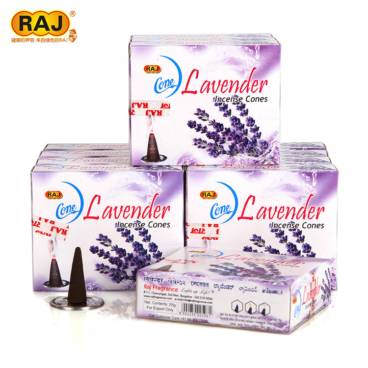 RAJ印度香 薰衣草Lavender 印度原装进口手工花香薰熏香塔香035