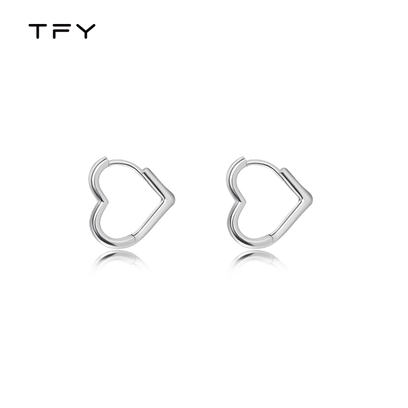 TFY爱心耳环女韩国气质网红个性时尚心形耳钉新款简约百搭耳饰品