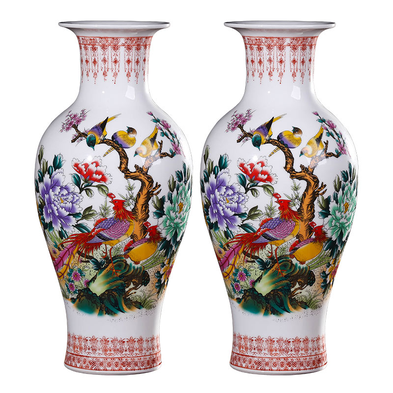 景德镇陶瓷器花瓶客厅摆件插花现代家居酒柜装饰工艺品小花瓶摆设