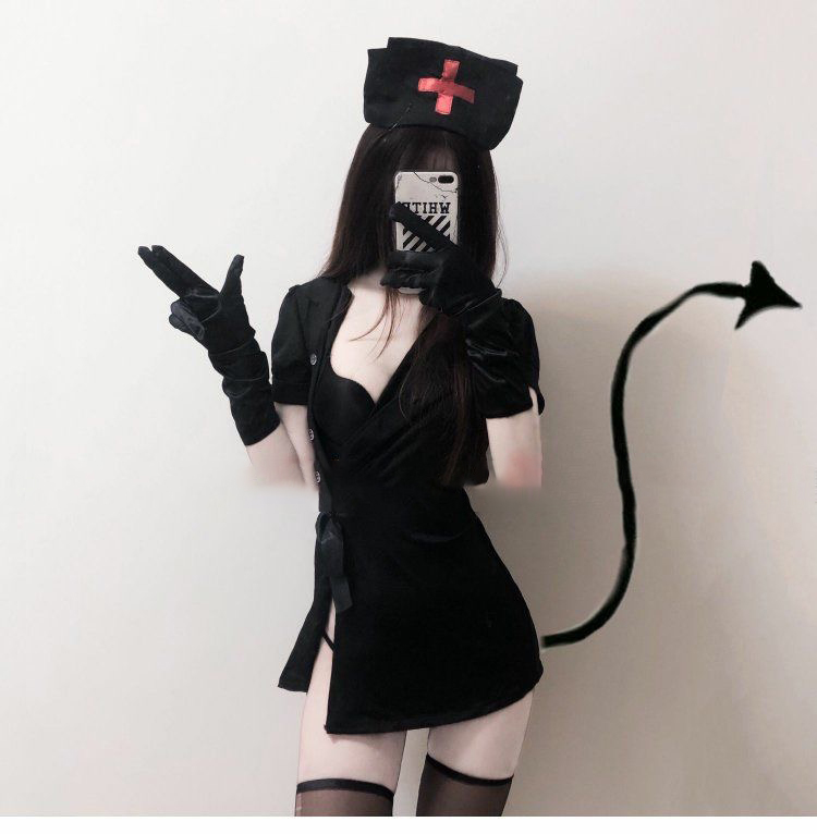 情趣內衣極度誘惑調情暗黑系甜美性感護士cos裝扮短裙制服套裝女