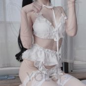 《恥澀的角》仙女性感雪紡公主吊襪帶情趣蕾絲花邊套裝少女內衣