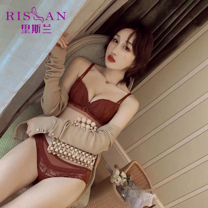 RISLAN/里斯蘭無鋼圈性感上托聚攏舒適新款蕾絲內衣透氣文胸套裝